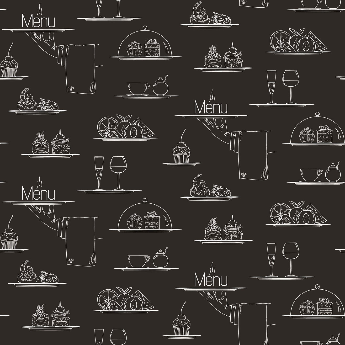 sample chalkboard menu black wallpaper from the just kitchens collection by galerie wallcoverings 1