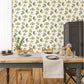 Citron Botanical Yellow/Green Wallpaper from the Just Kitchens Collection by Galerie Wallcoverings