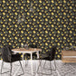 Citron Botanical Black/Yellow Wallpaper from the Just Kitchens Collection by Galerie Wallcoverings