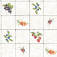 Fruit Tile Red/Blue Wallpaper from the Just Kitchens Collection by Galerie Wallcoverings