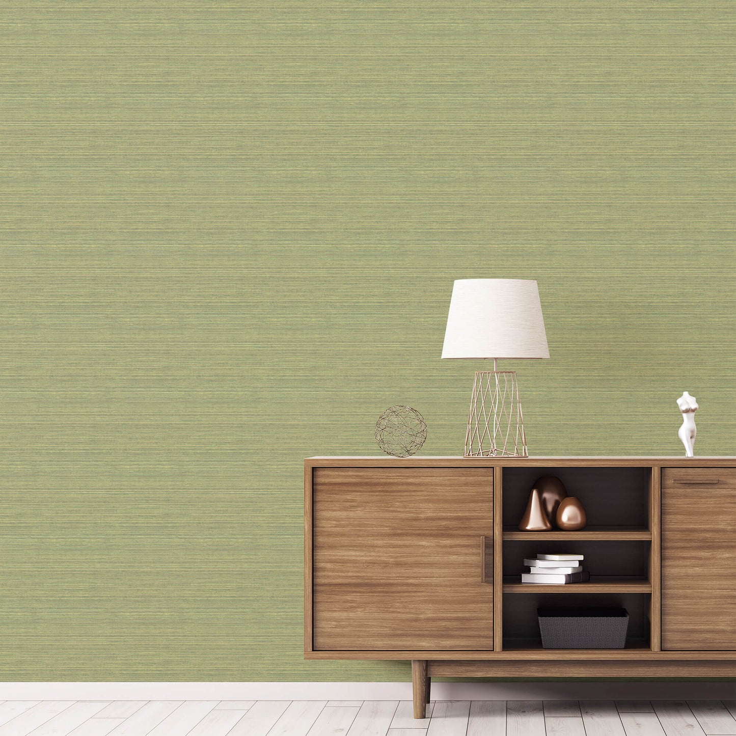 Grasscloth Green Wallpaper from the Just Kitchens Collection by Galerie Wallcoverings