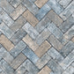 Herringbone Brick Blues/Taupe Wallpaper from the Just Kitchens Collection by Galerie Wallcoverings