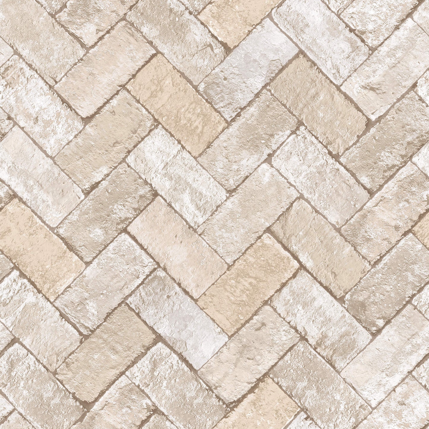 Herringbone Brick Beige/Grey Wallpaper from the Just Kitchens Collection by Galerie Wallcoverings