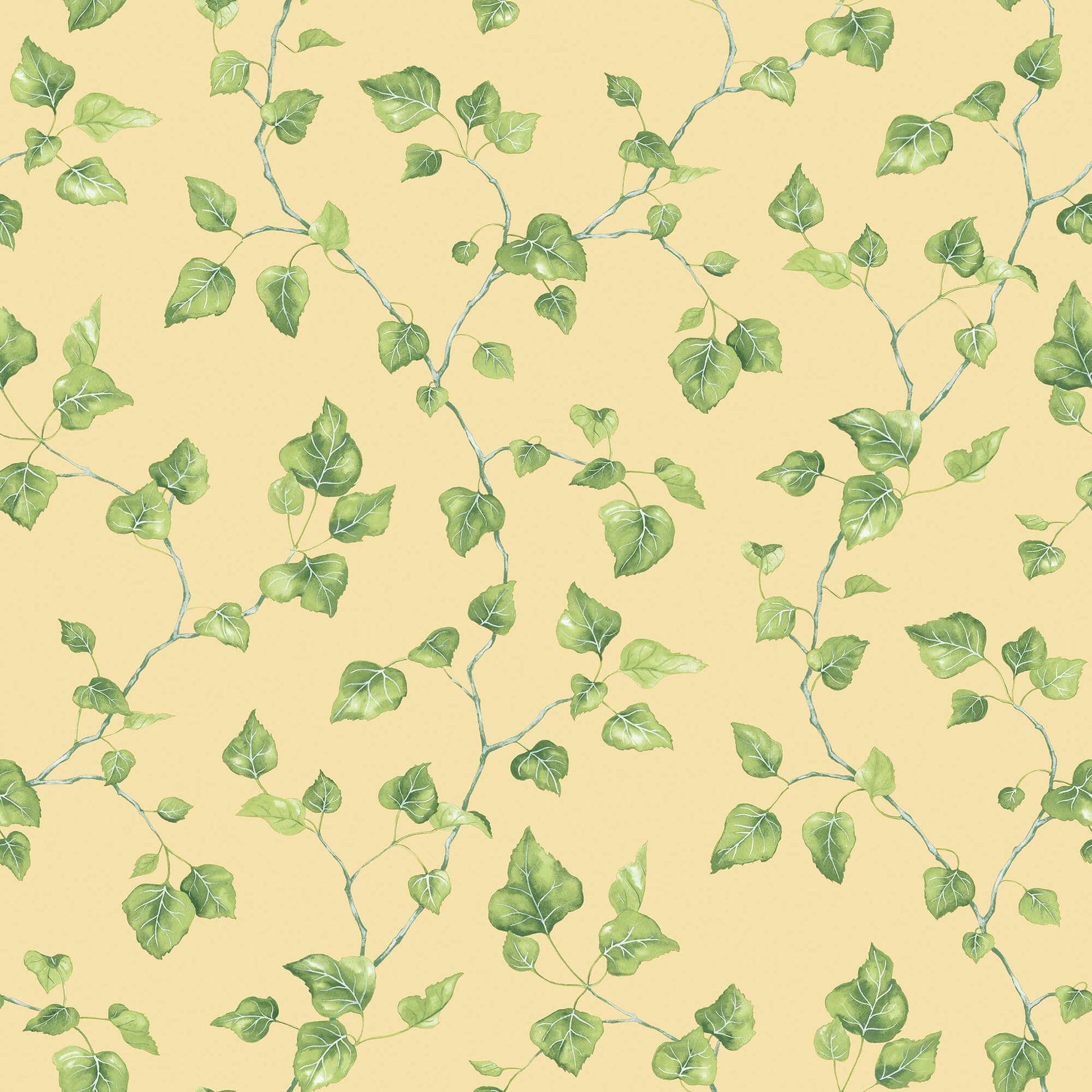 Just Ivy Yellow/Green Wallpaper from the Just Kitchens Collection by Galerie Wallcoverings