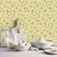 Just Ivy Yellow/Green Wallpaper from the Just Kitchens Collection by Galerie Wallcoverings