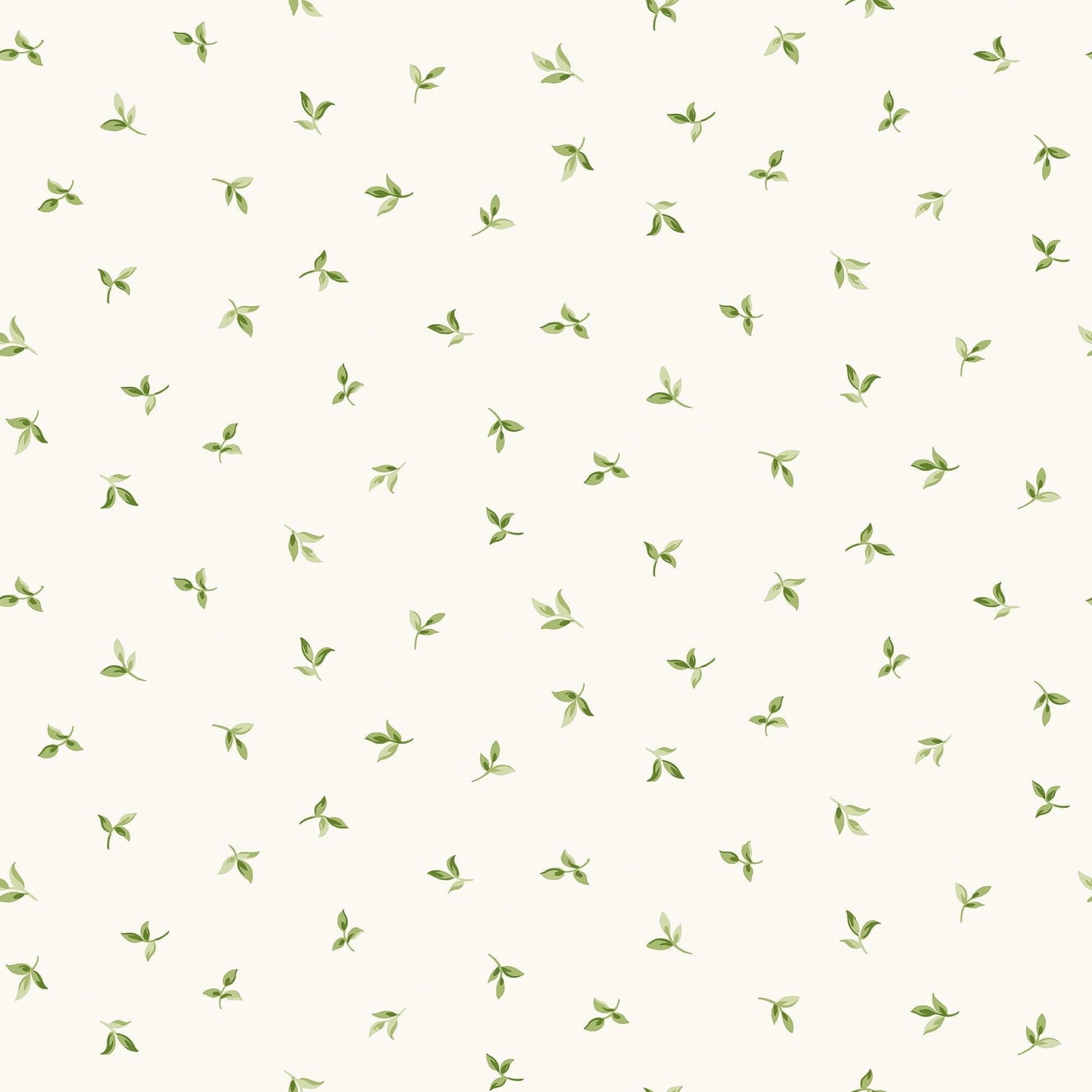 Leaf Toss Green/White Wallpaper from the Just Kitchens Collection by Galerie Wallcoverings