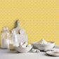 Lemon Scallop Yellow Wallpaper from the Just Kitchens Collection by Galerie Wallcoverings