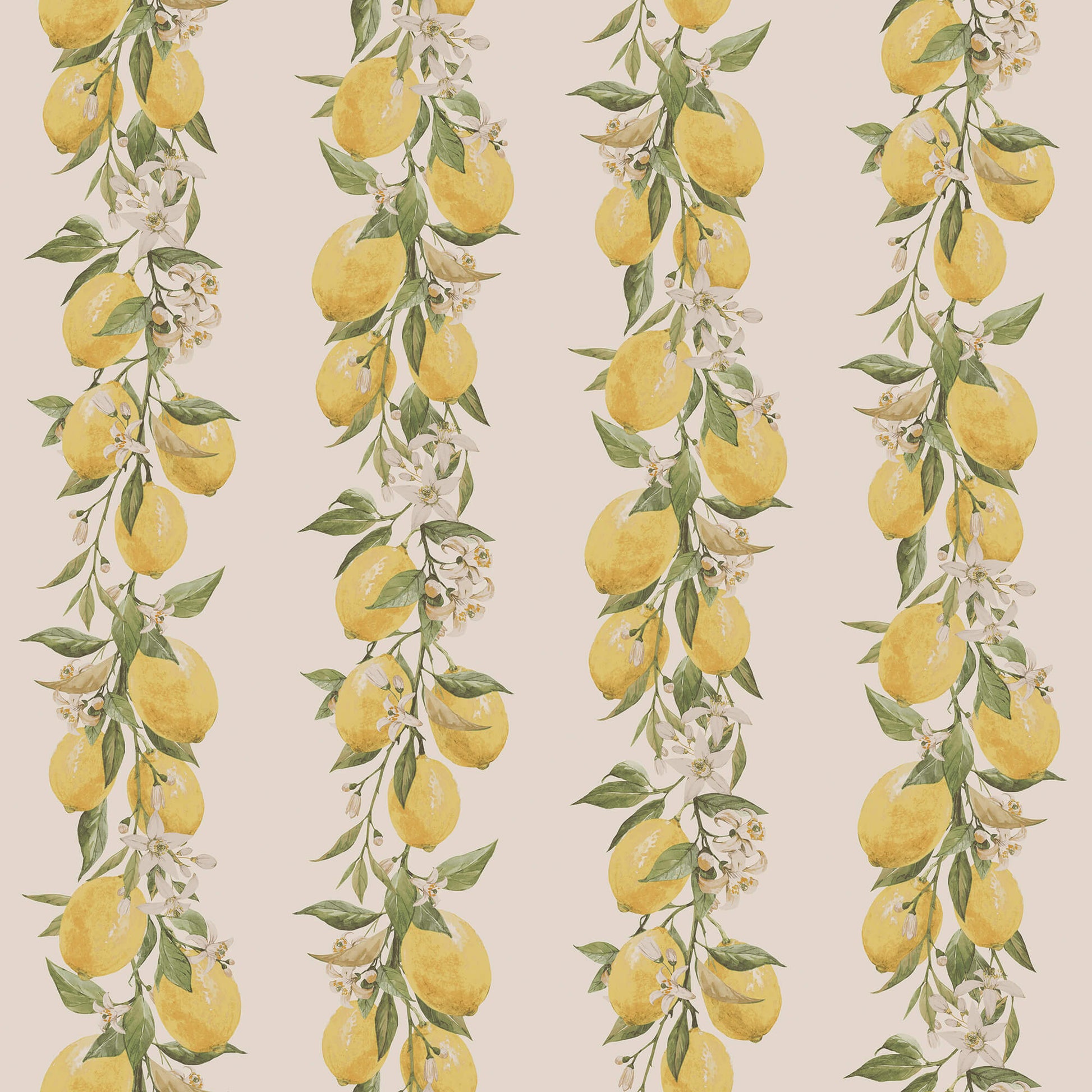 Lemon Stripe Yellow/Beige Wallpaper from the Just Kitchens Collection by Galerie Wallcoverings