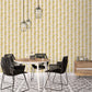 Lemon Stripe Yellow/Beige Wallpaper from the Just Kitchens Collection by Galerie Wallcoverings