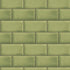 Metro Tile Green Wallpaper from the Just Kitchens Collection by Galerie Wallcoverings