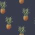 Pineapples Navy Wallpaper from the Just Kitchens Collection by Galerie Wallcoverings