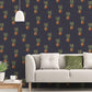 Pineapples Navy Wallpaper from the Just Kitchens Collection by Galerie Wallcoverings