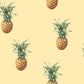 Pineapples Yellow Wallpaper from the Just Kitchens Collection by Galerie Wallcoverings