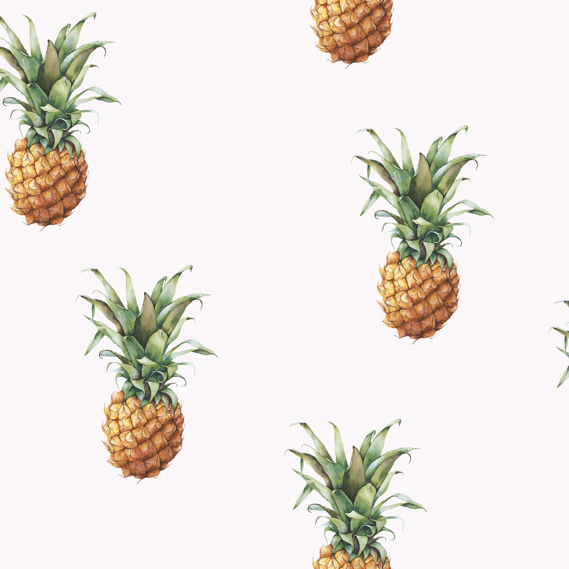 Pineapples Green/Brown Wallpaper from the Just Kitchens Collection by Galerie Wallcoverings
