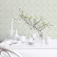 Spring Leaf Trail Green/Blue Wallpaper from the Just Kitchens Collection by Galerie Wallcoverings