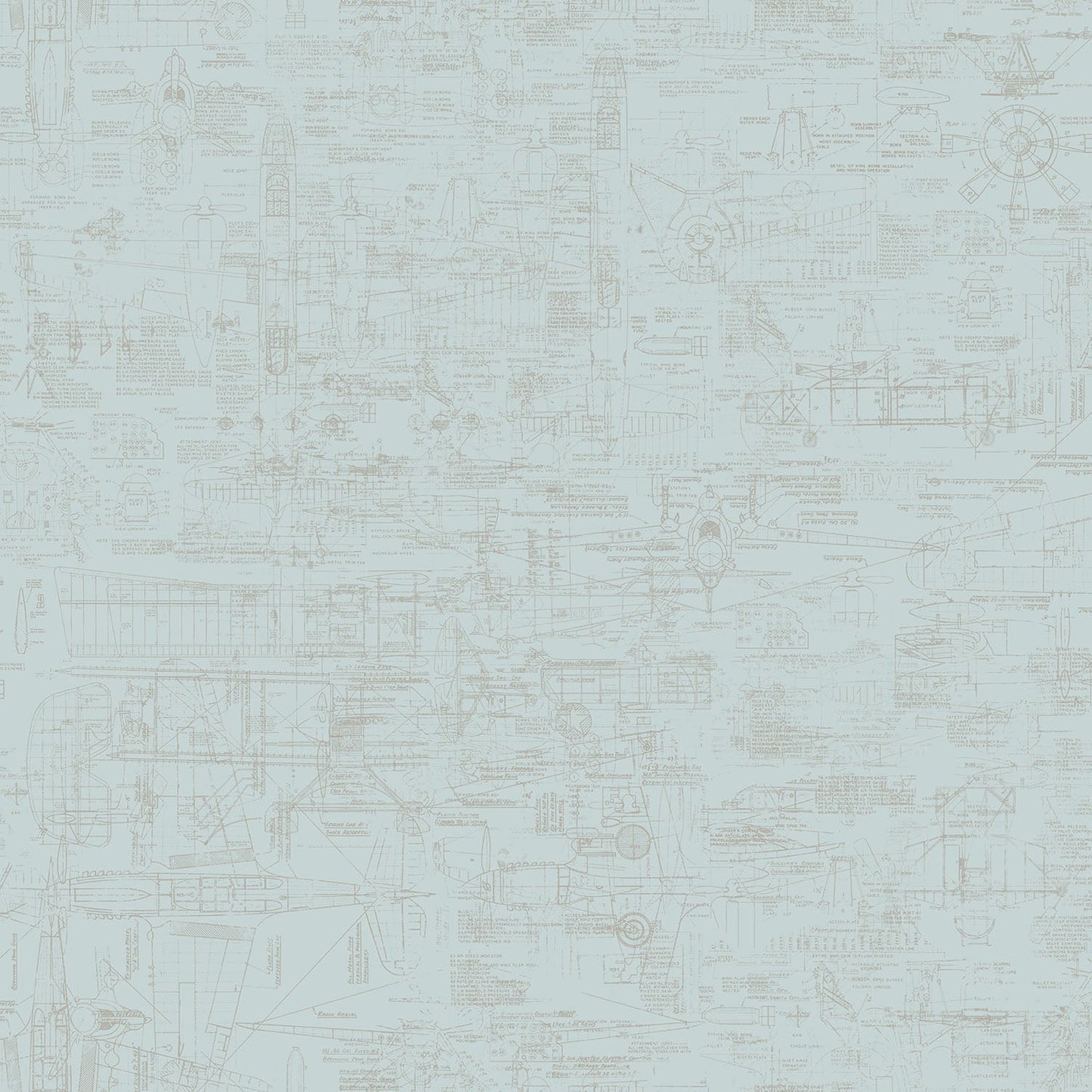 sample blueprint blue wallpaper from the nostalgie collection by galerie wallcoverings 1