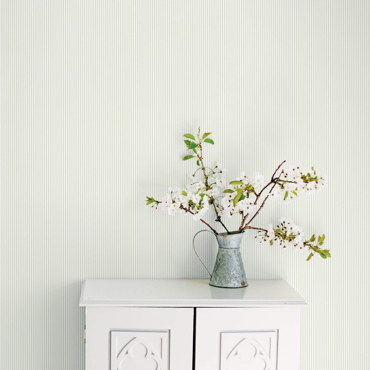 Candy Stripe Sage Wallpaper from the Small Prints Collection by Galerie Wallcoverings