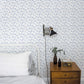 Delicate Floral Blue Wallpaper from the Small Prints Collection by Galerie Wallcoverings