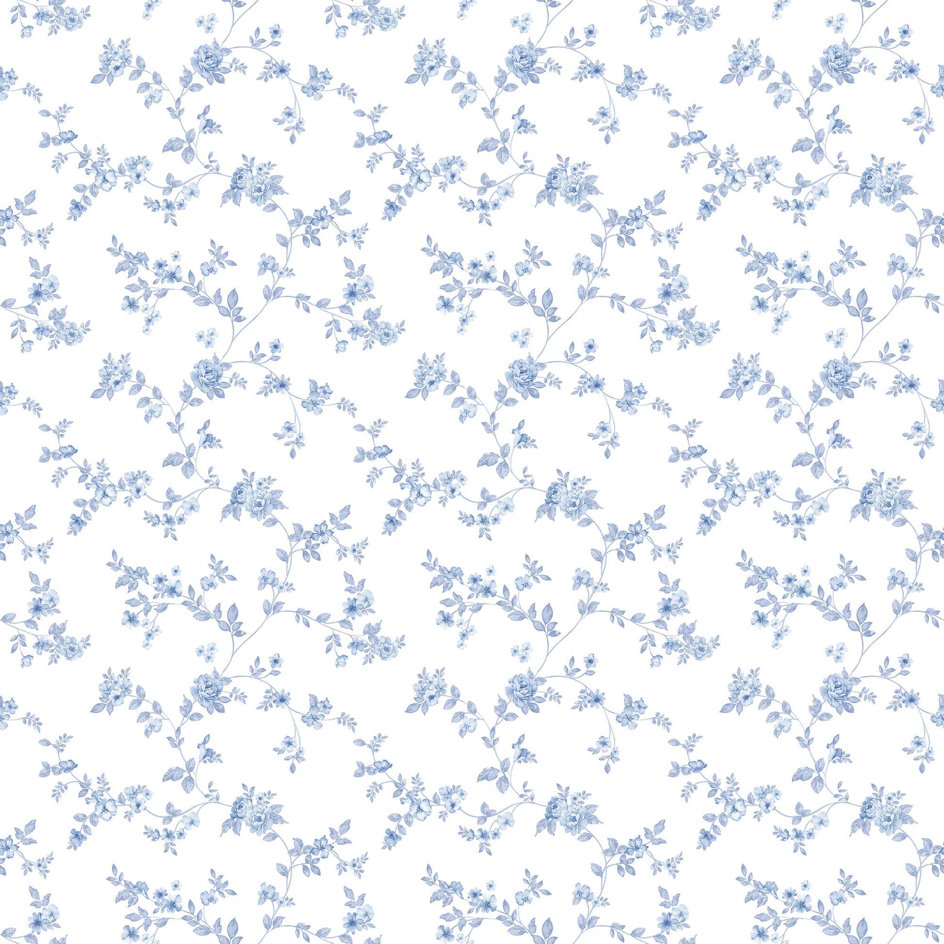 sample delicate floral blue wallpaper from the small prints collection by galerie wallcoverings 1