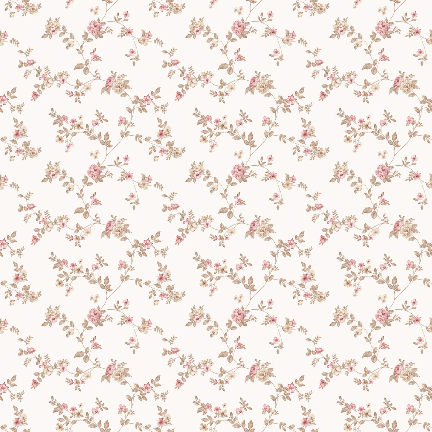 sample delicate floral cranberry tan wallpaper from the small prints collection by galerie wallcoverings 1