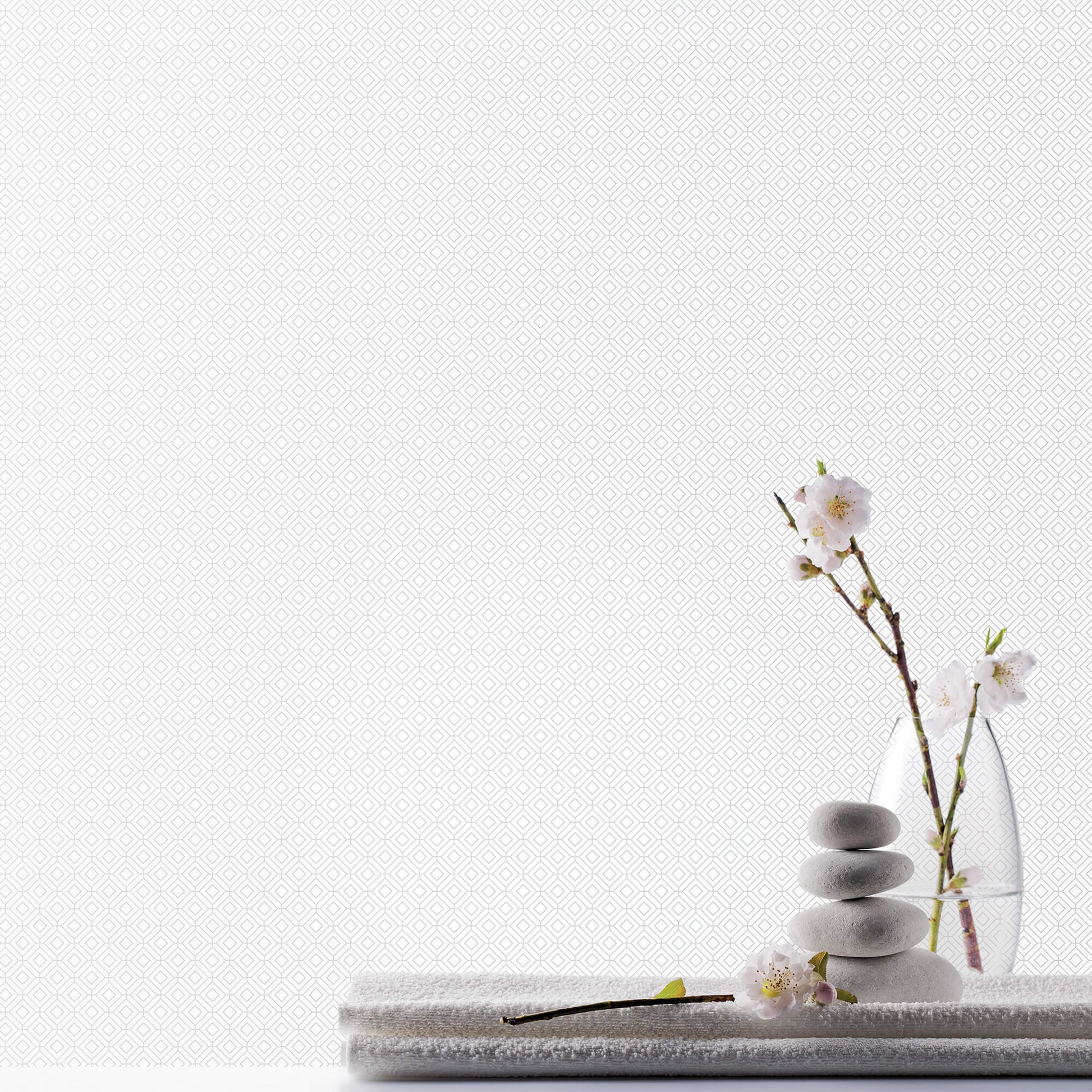 Diamond Grid Grey Wallpaper from the Small Prints Collection by Galerie Wallcoverings