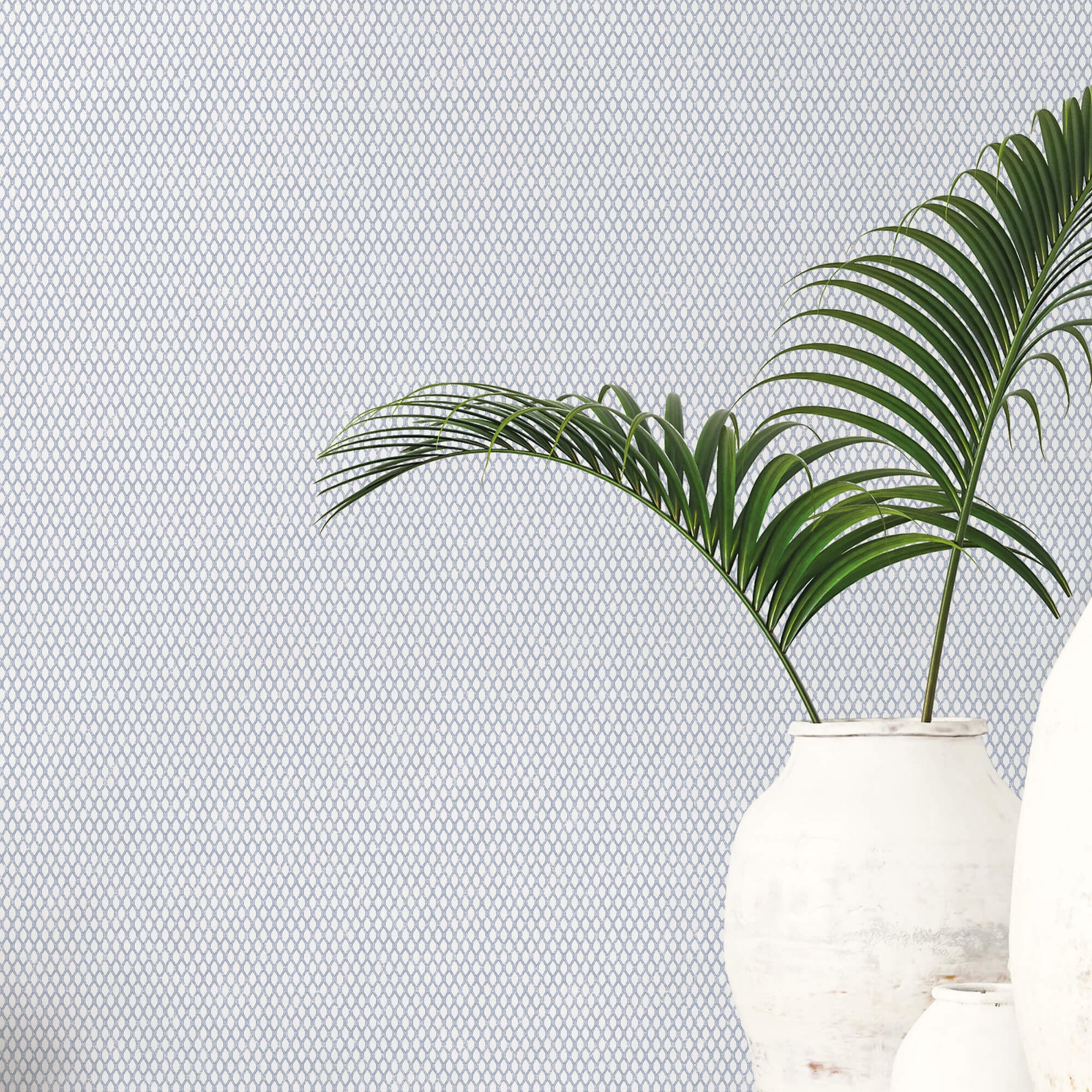 Double Links Navy Wallpaper from the Small Prints Collection by Galerie Wallcoverings
