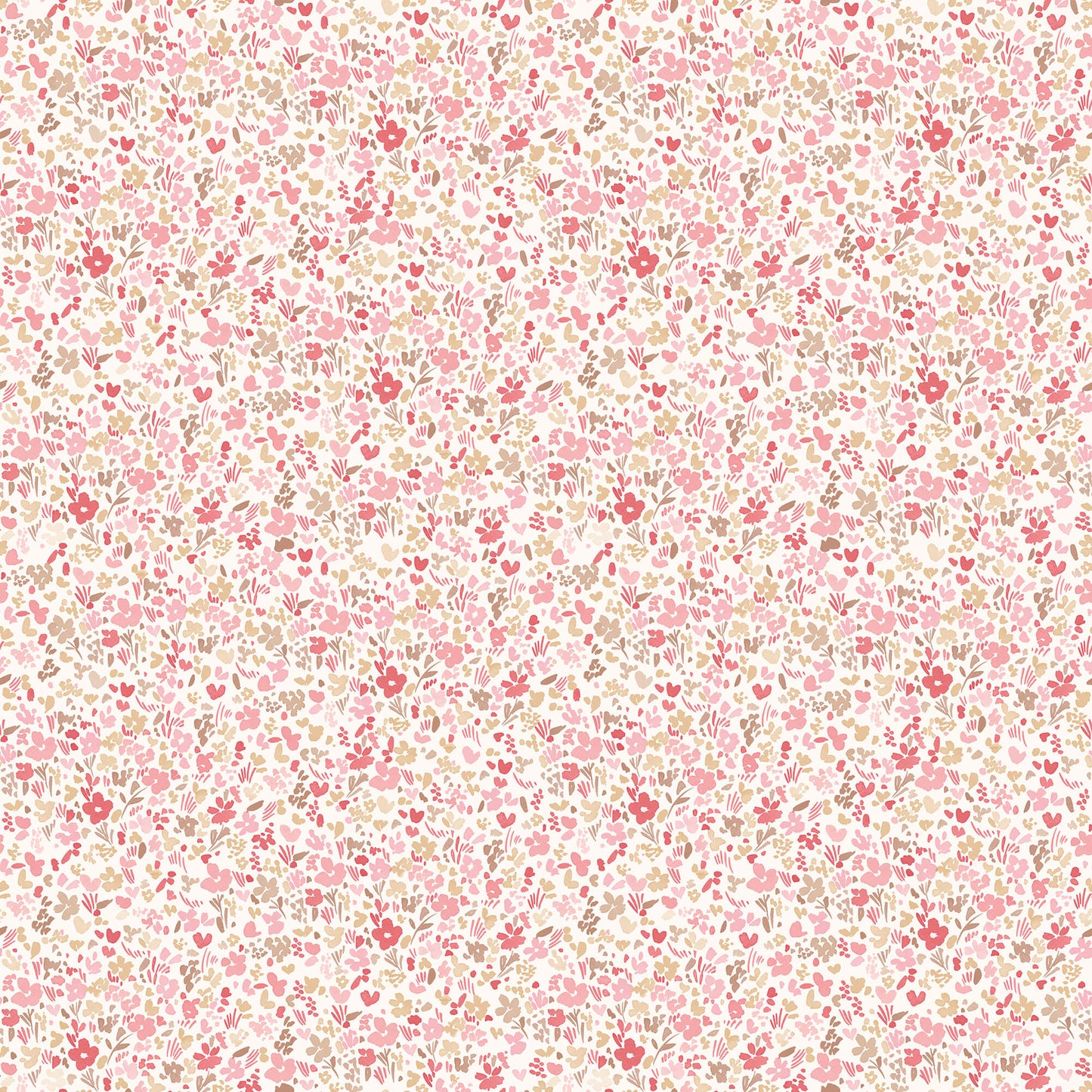 Mini Mod Floral Cranberry/Tan Wallpaper from the Small Prints Collection by Galerie Wallcoverings