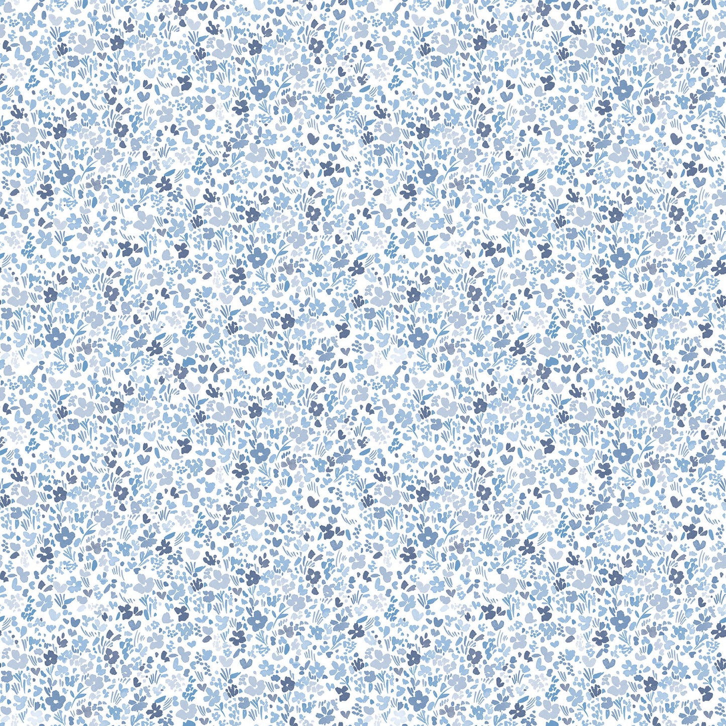 Mini Mod Floral Navy Wallpaper from the Small Prints Collection by Galerie Wallcoverings