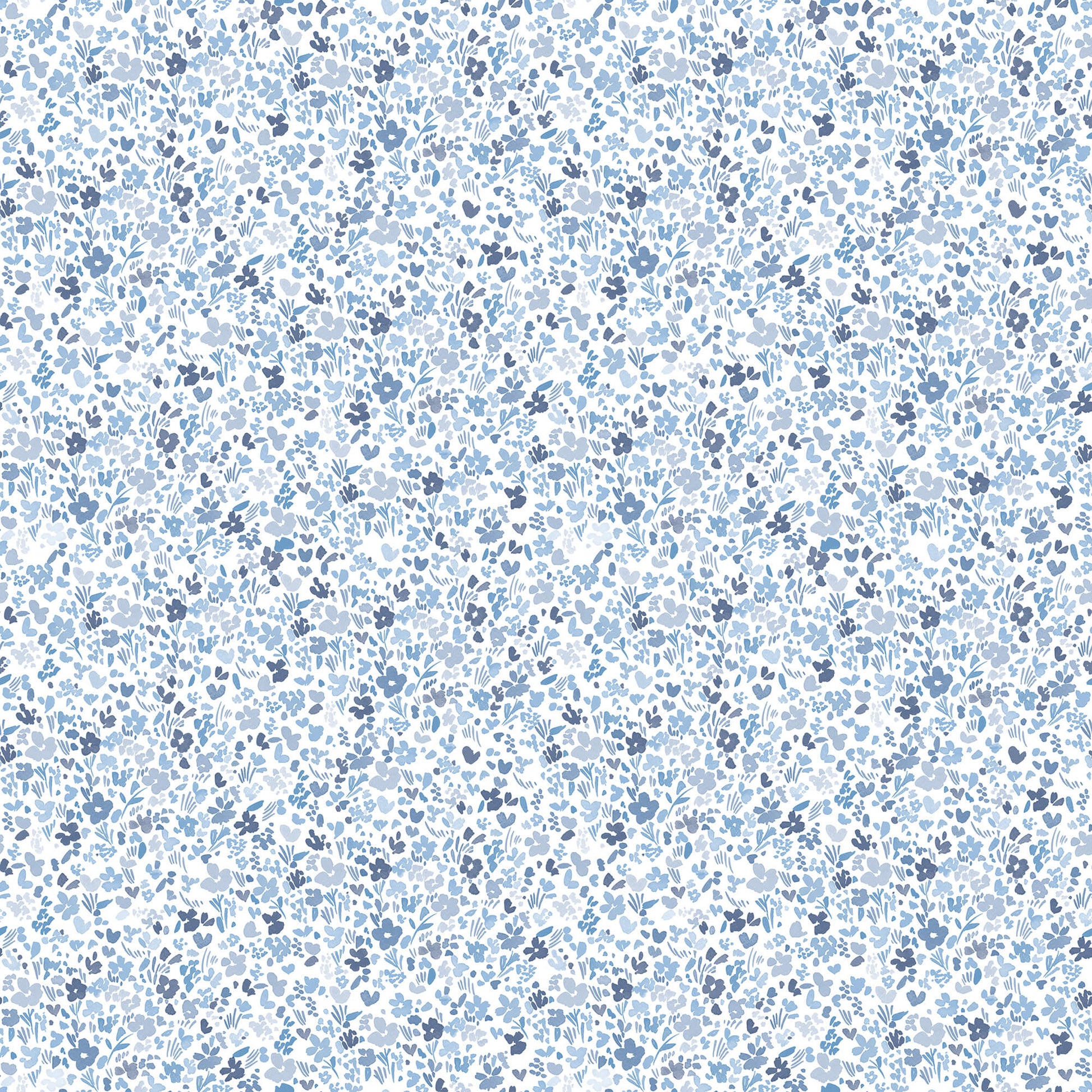 Mini Mod Floral Navy Wallpaper from the Small Prints Collection by Galerie Wallcoverings