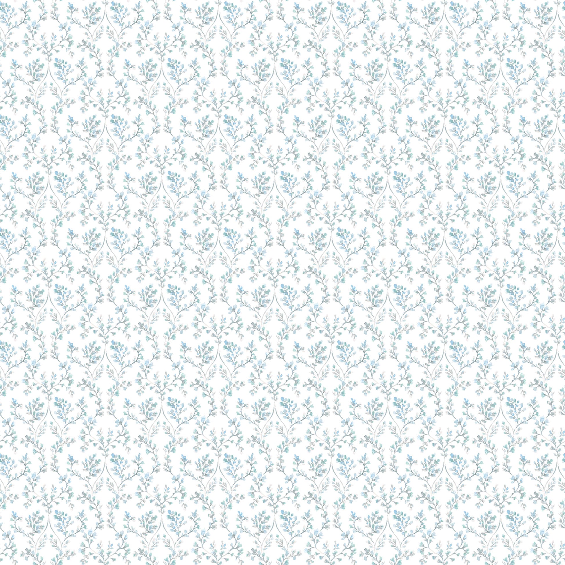 sample ogee floral teal beige wallpaper from the small prints collection by galerie wallcoverings 1