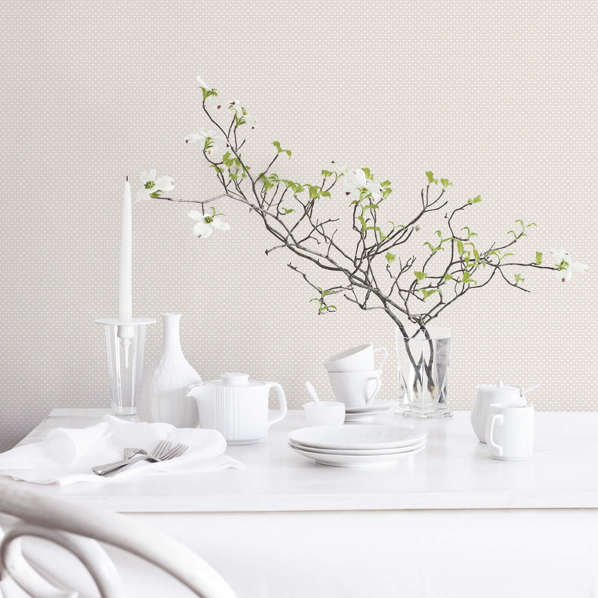 Shell Top Taupe Wallpaper from the Small Prints Collection by Galerie Wallcoverings