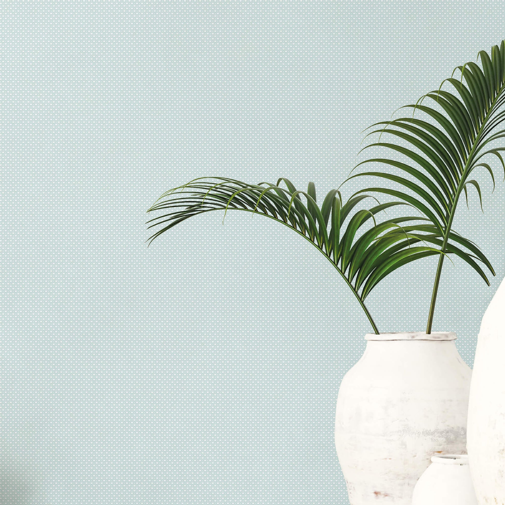 Shell Top Teal Wallpaper from the Small Prints Collection by Galerie Wallcoverings