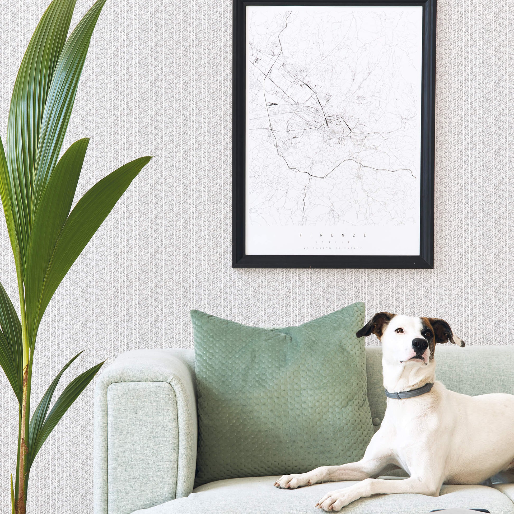 Stained Glass Stripe Black/Grey Wallpaper from the Small Prints Collection by Galerie Wallcoverings
