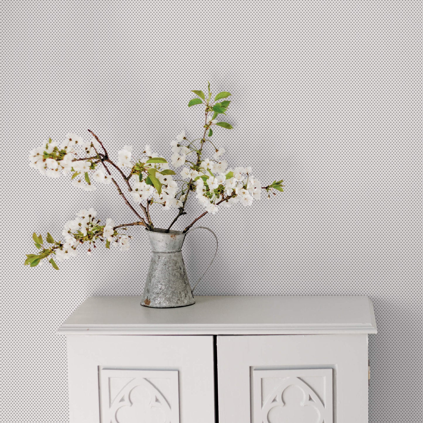 Tiny Tulip Grey/Black Wallpaper from the Small Prints Collection by Galerie Wallcoverings