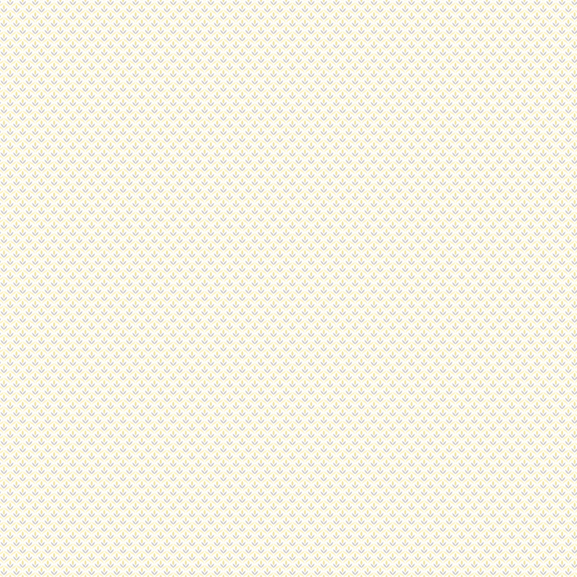 Tiny Tulip Yellow/Grey Wallpaper from the Small Prints Collection by Galerie Wallcoverings