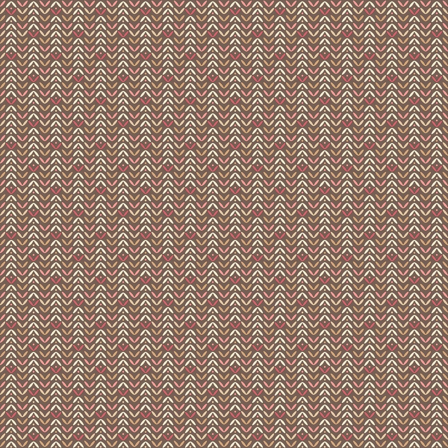 Tulip Flip Chocolate/Pink Wallpaper from the Small Prints Collection by Galerie Wallcoverings