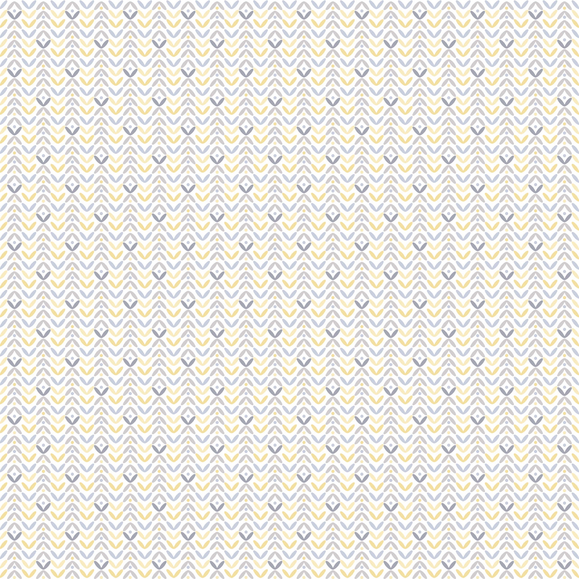 Tulip Flip Yellow/Grey Wallpaper from the Small Prints Collection by Galerie Wallcoverings