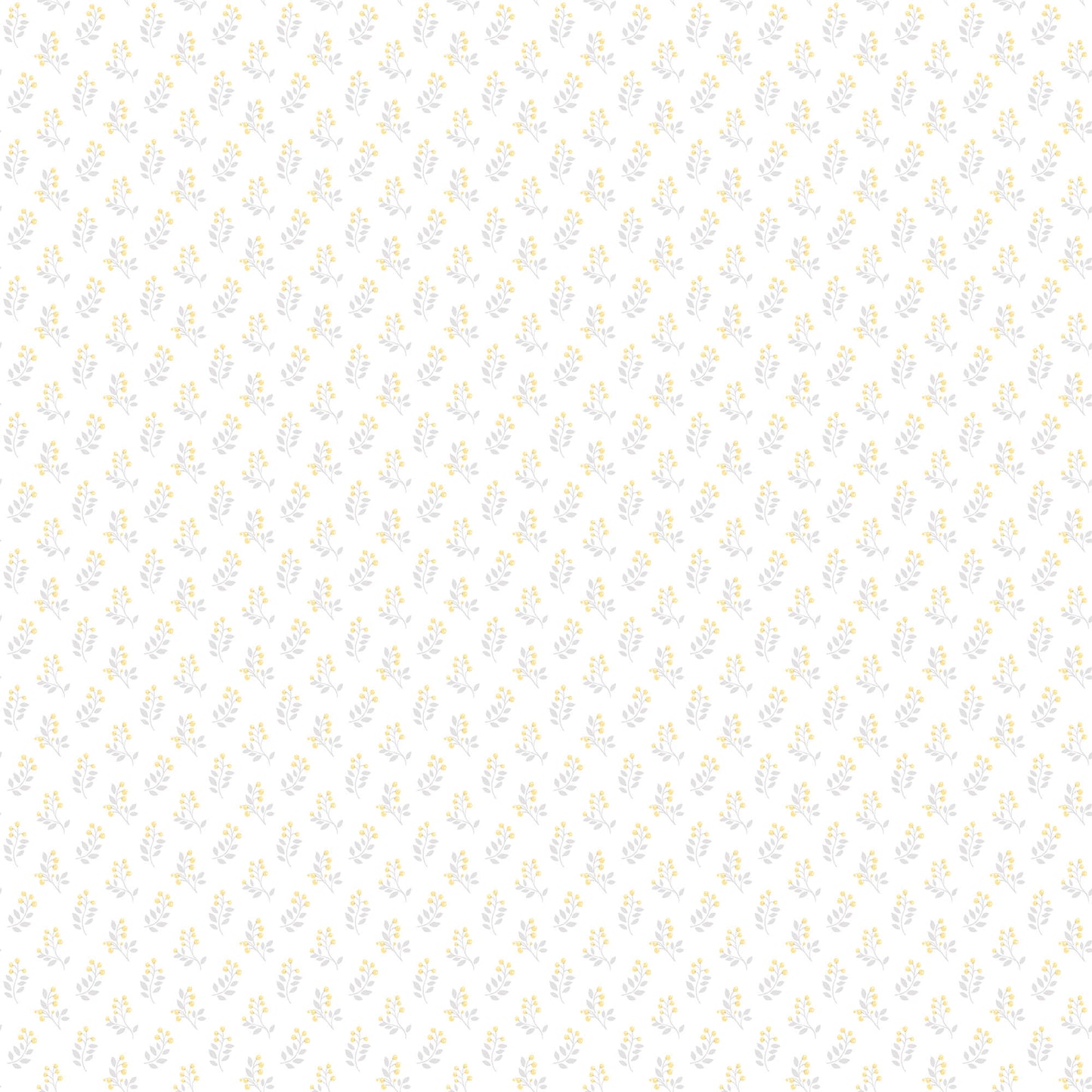Vintage Bud Yellow/Grey Wallpaper from the Small Prints Collection by Galerie Wallcoverings