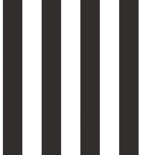 Awning Stripe Black Wallpaper from the Just Kitchens Collection by Galerie Wallcoverings