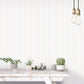 Napkin Stripe Grey/Beige Wallpaper from the Just Kitchens Collection by Galerie Wallcoverings