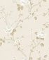Sample Luisella Floral Wallpaper in Cream/Beige/Gold