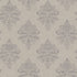 Sample Medallion Damask Wallpaper in Silver Grey