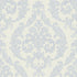 Sample Silk Damask Wallpaper in Blue