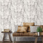 Batik Leaves Grey Wallpaper from the Atmosphere Collection by Galerie Wallcoverings