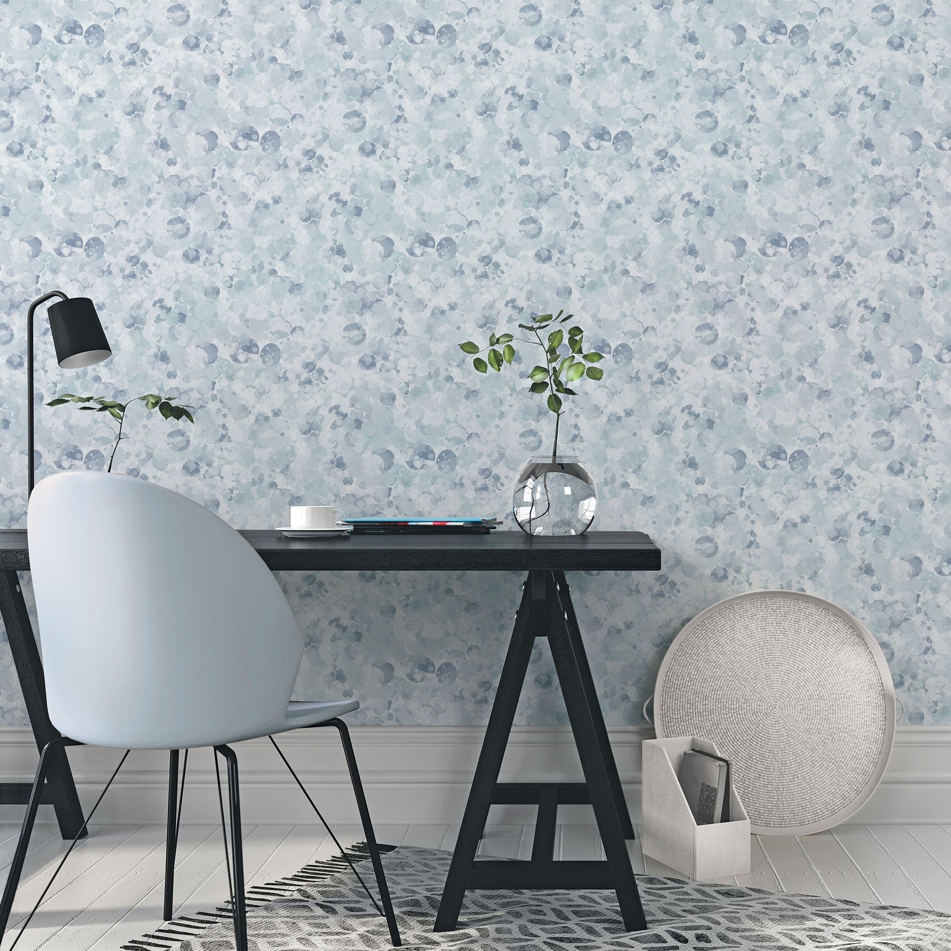 Bubble Up Blue Wallpaper from the Atmosphere Collection by Galerie Wallcoverings