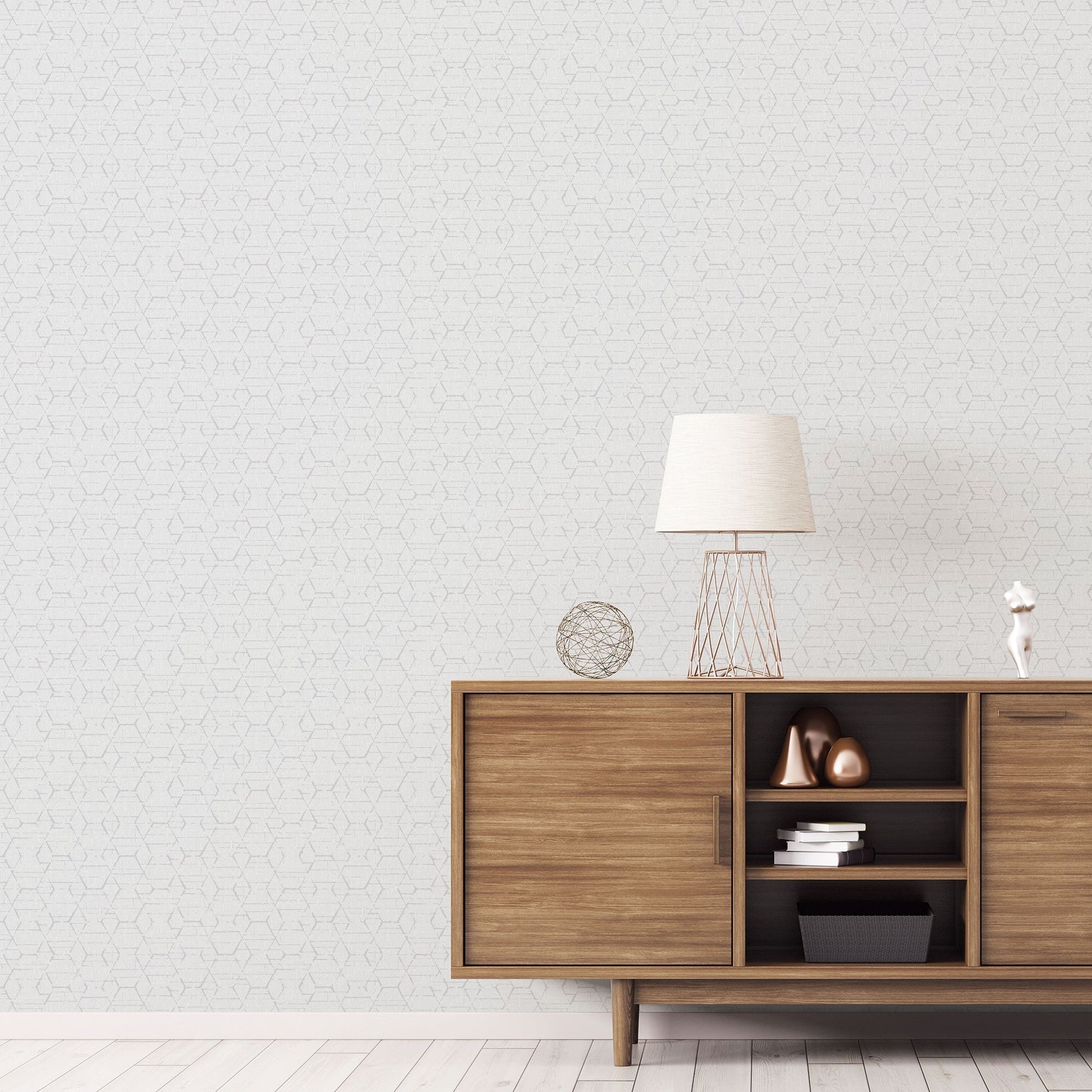Hextex Grey Wallpaper from the Atmosphere Collection by Galerie Wallcoverings
