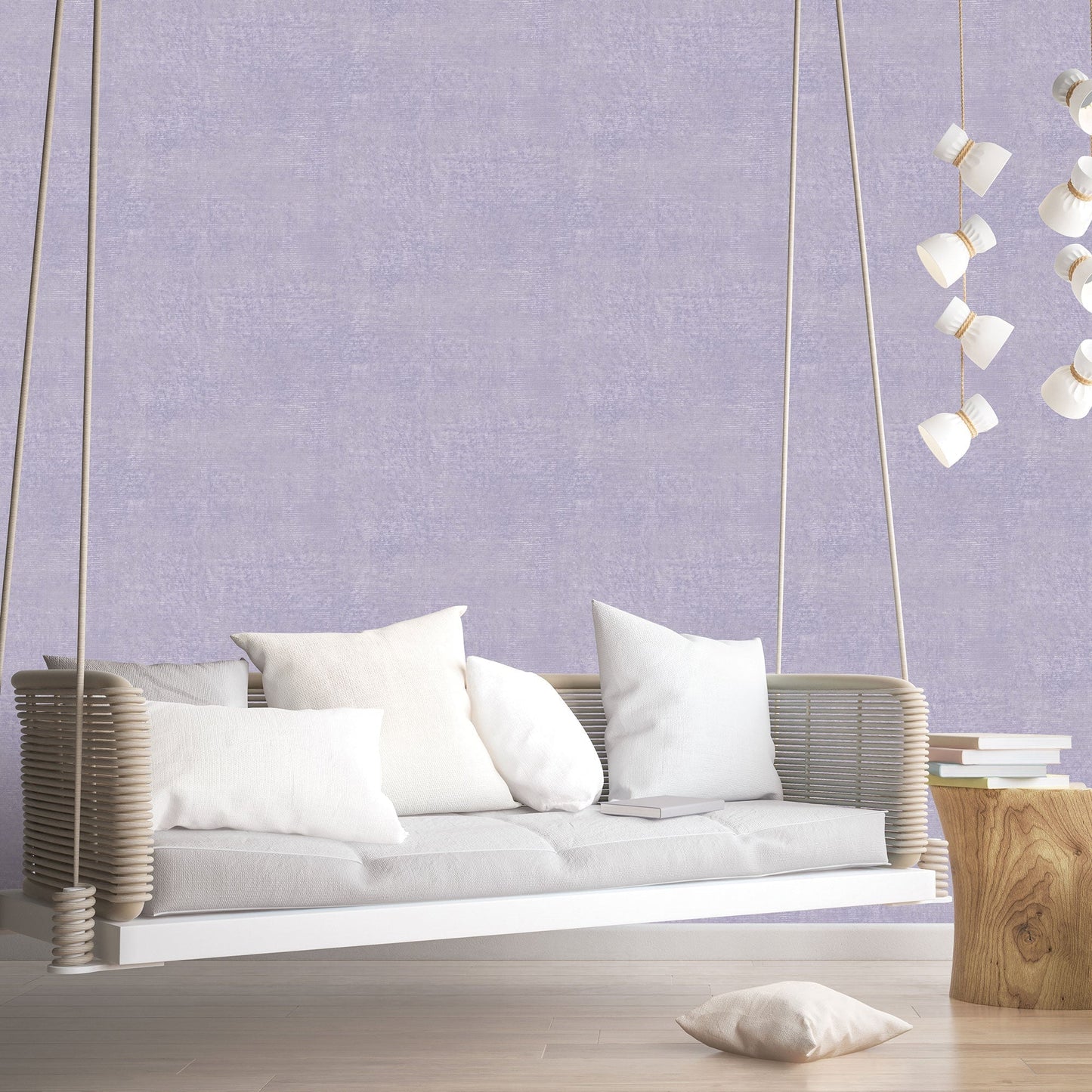 Metallic Linen Purple Wallpaper from the Atmosphere Collection by Galerie Wallcoverings