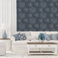 Mystic Floral Blue Wallpaper from the Atmosphere Collection by Galerie Wallcoverings