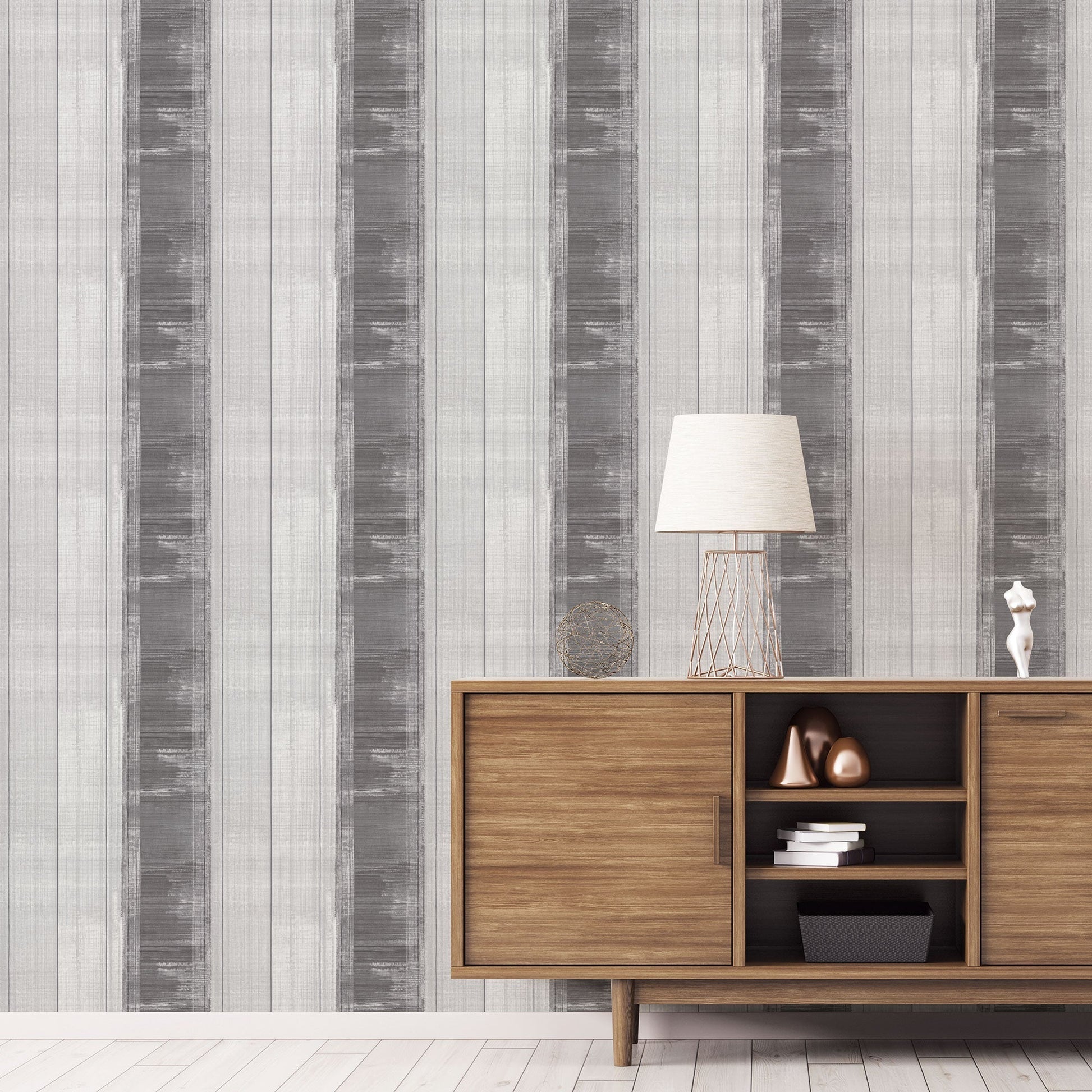 Sublime Stripe Dark Grey Wallpaper from the Atmosphere Collection by Galerie Wallcoverings
