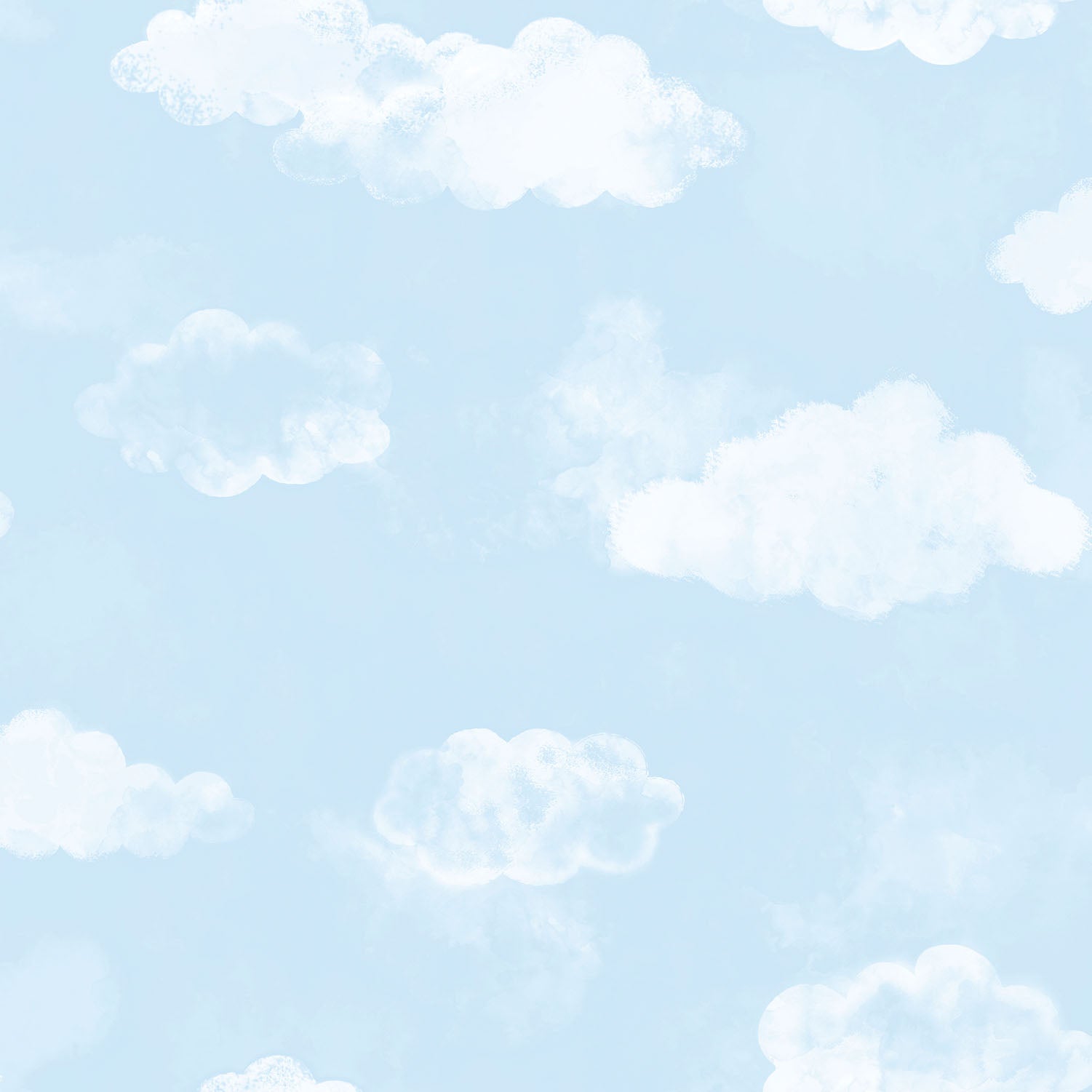 Cloud Sky Blue Wallpaper from the Tiny Tots 2 Collection by Galerie Wallcoverings